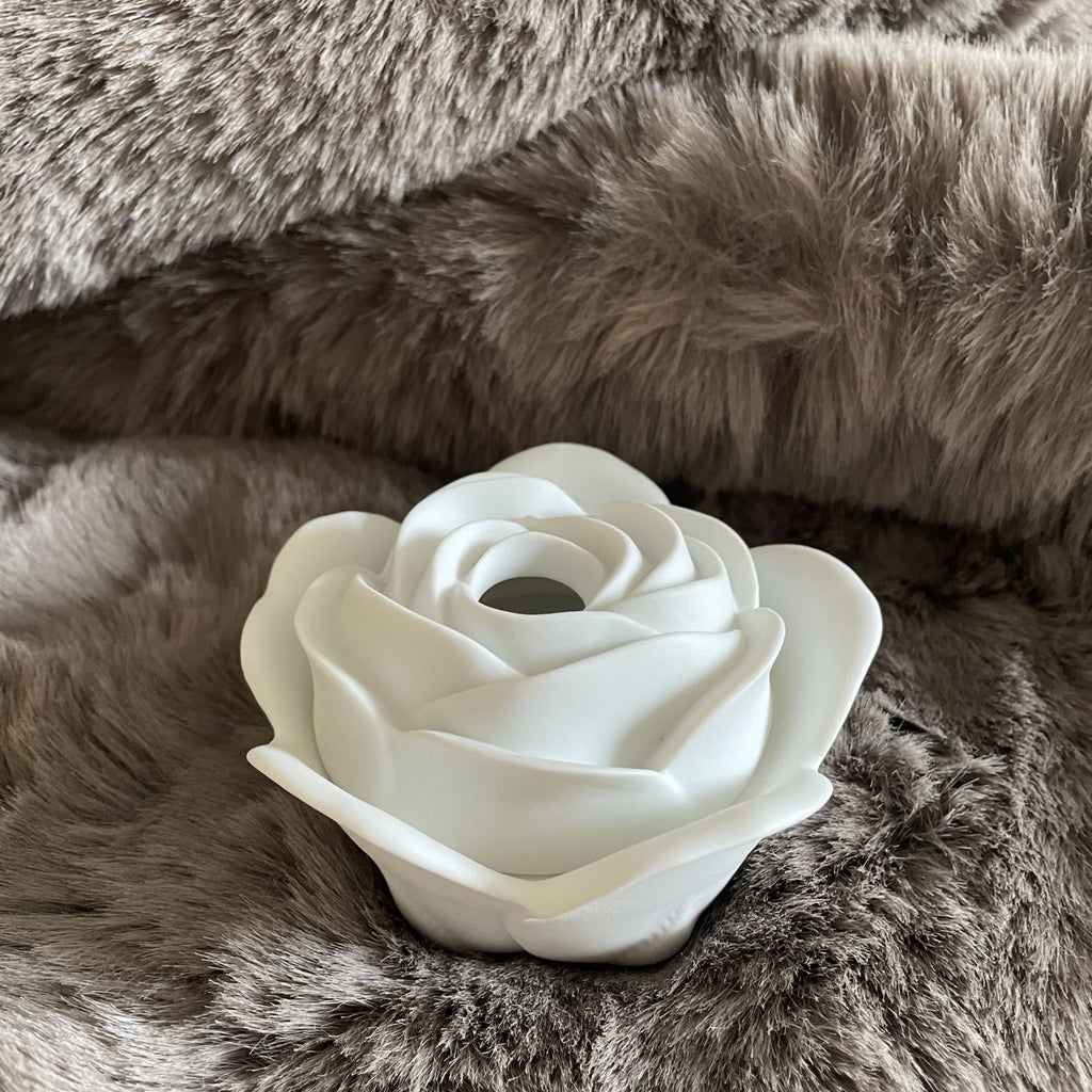 Photophore Rose (petit modèle) - Porcelaine de Limoges