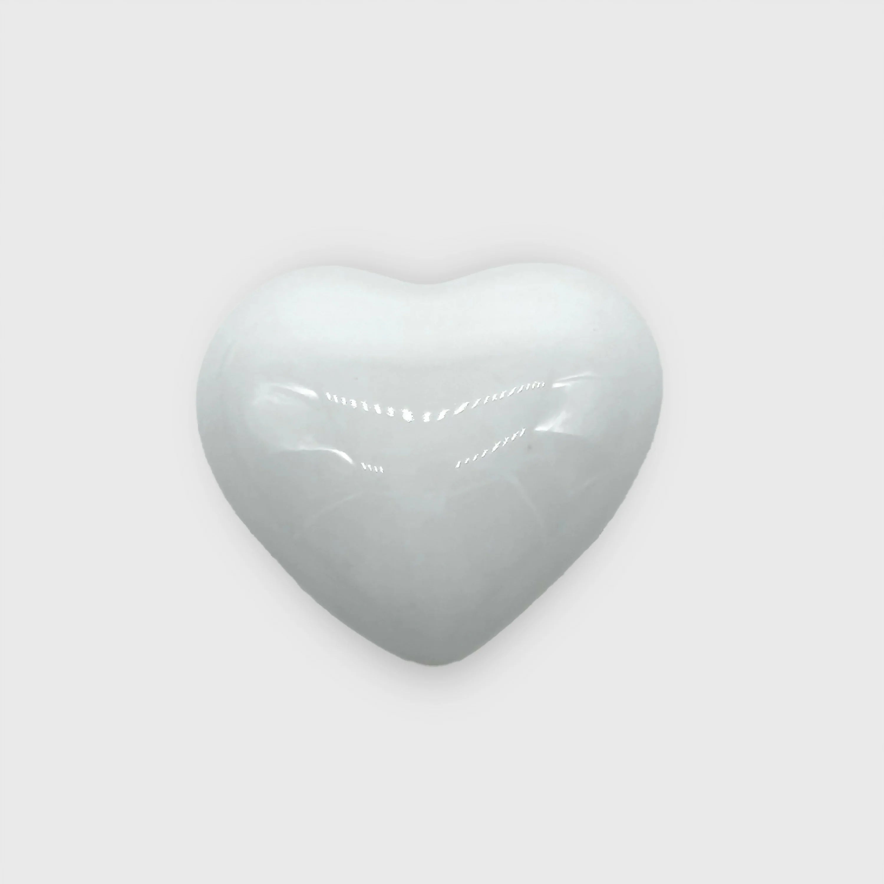 Coeur Galet émaillé - Porcelaine de Limoges