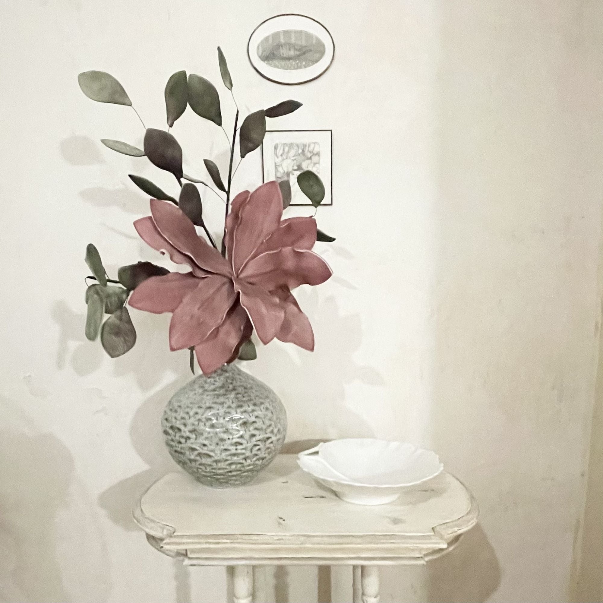 Feuille de géranium - petit plat, vide poche ou assiette - Porcelaine de Limoges